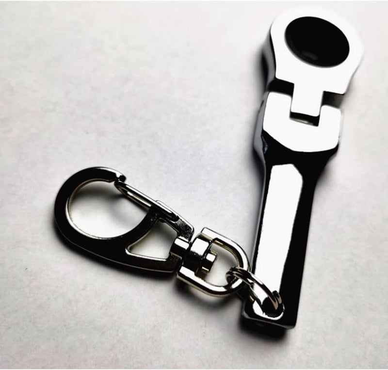SaiDian 1Pcs 10mm Ratcheting Wrench Key Chains Portable Ratchet Wrench Keychain Key Ring Flex Head Mini Hardware Tool - Image 5